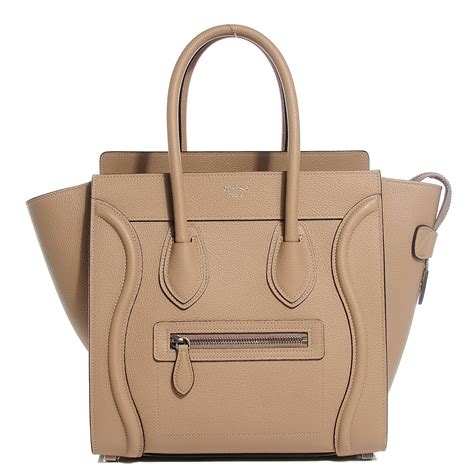 celine drummed leather micro|MICRO LUGGAGE HANDBAG IN DRUMMED CALFSKIN.